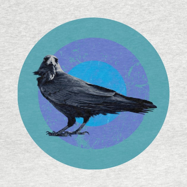 Halftone retro design Raven by DyrkWyst